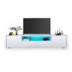 205cm TV Stand Cabinet Wood Entertainment Unit Storage Shelf w/ 2 Drawers & 2 Doors - White