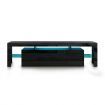 200cm TV Stand Cabinet LED Entertainment Unit Wood Storage Furniture w/2 Drawers & 2 Doors - Black