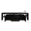 200cm TV Stand Cabinet LED Entertainment Unit Wood Storage Furniture w/2 Drawers & 2 Doors - Black