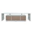 200cm TV Stand Cabinet LED Entertainment Unit Wood Storage Furniture w/2 Drawers & 2 Doors - White