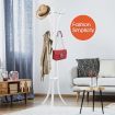 White Metal Coat Tree Hanger Stand Hat Rack Holder Entryway Bedroom 9 hooks-180cm