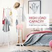 White Metal Coat Tree Hanger Stand Hat Rack Holder Entryway Bedroom 9 hooks-180cm