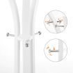 White Metal Coat Tree Hanger Stand Hat Rack Holder Entryway Bedroom 9 hooks-180cm