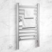 2-in-1 Electric Heated Towel Rail Bathroom 10 Bars Rack Warmer Free Standing Wall Mount
