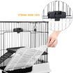 Rabbit Hutch Cat Cage Pet Ferret Bunny House Small Animal Crate Guinea Pig Indoor Outdoor Metal on Wheels