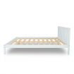 Wooden Bed Frame Queen Size Mattress Base Pine Platform Bedroom Furniture - White