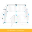 White Wooden Baby/Pet Playpen 8 Panels Lockable Door Adjustable Shape