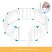 White Wooden Baby/Pet Playpen 8 Panels Lockable Door Adjustable Shape