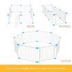 White Wooden Baby/Pet Playpen 8 Panels Lockable Door Adjustable Shape