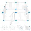 White Wooden Baby/Pet Playpen 8 Panels Lockable Door Adjustable Shape