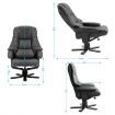 Luxdream Home Office Recliner Chair PU Leather Armchair Lounge Sofa Couch Ottoman Footrest