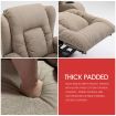 Electric Massage Chair Linen Fabric Recliner Sofa Lift Motor Swivel Armchair 8 Point Heating Seat