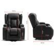 Electric Massage Chair PU Leather Recliner Sofa Lift Motor Armchair 8 Point Heating Seat
