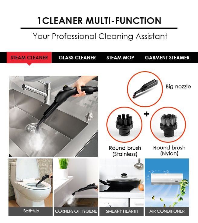 Maxkon 1.5L Steam Cleaner Mop 13-in-1 High Pressure Floor Window Carpet Steamer