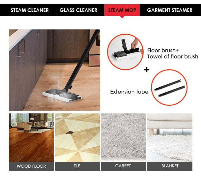 Maxkon 1.5L Steam Cleaner Mop 13-in-1 High Pressure Floor Window Carpet Steamer
