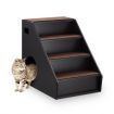Wooden 4 Steps Dog Cat Stairs Pet Ramp Folding Doggy Ladder W/ Hideaway Space