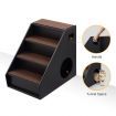 Wooden 4 Steps Dog Cat Stairs Pet Ramp Folding Doggy Ladder W/ Hideaway Space