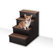 Wooden 4 Steps Dog Cat Stairs Pet Ramp Folding Doggy Ladder