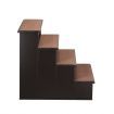 Wooden 4 Steps Dog Cat Stairs Pet Ramp Folding Doggy Ladder
