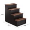 Wooden 4 Steps Dog Cat Stairs Pet Ramp Folding Doggy Ladder