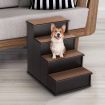 Wooden 4 Steps Dog Cat Stairs Pet Ramp Folding Doggy Ladder