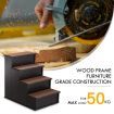 Wooden 4 Steps Dog Cat Stairs Pet Ramp Folding Doggy Ladder