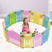 ABST 14 Sided Panel Kids Baby Playpen Interactive Baby Room Foldable Safety Gates Bear Design