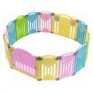 ABST 14 Sided Panel Kids Baby Playpen Interactive Baby Room Foldable Safety Gates Bear Design