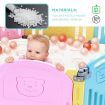 ABST 14 Sided Panel Kids Baby Playpen Interactive Baby Room Foldable Safety Gates Bear Design