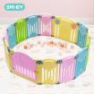 ABST 14 Sided Panel Kids Baby Playpen Interactive Baby Room Foldable Safety Gates Bear Design