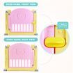 ABST 16 Sided Panel Kids Baby Playpen Interactive Baby Room Foldable Safety Gates Bear Design