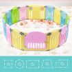 ABST 16 Sided Panel Kids Baby Playpen Interactive Baby Room Foldable Safety Gates Bear Design