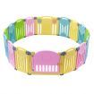 ABST 16 Sided Panel Kids Baby Playpen Interactive Baby Room Foldable Safety Gates Bear Design