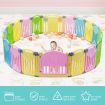ABST 20 Sided Panel Kids Baby Playpen Interactive Baby Room Foldable Safety Gates Bear Design