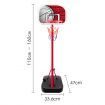 1.6m Kids Portable Basketball Hoop Stand System w/Adjustable Height