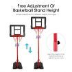 2m Kids Portable Basketball Hoop Stand System w/Adjustable Height Net Ring Ball