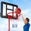 2m Kids Portable Basketball Hoop Stand System w/Adjustable Height Net Ring Ball