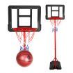2m Kids Portable Basketball Hoop Stand System w/Adjustable Height Net Ring Ball