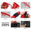 2.4m Large Kids Portable Basketball Hoop Stand System Set Adjustable Height Net Ring Ball