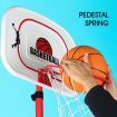 2.4m Large Kids Portable Basketball Hoop Stand System Set Adjustable Height Net Ring Ball