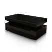 New Modern Black Coffee Table 4-Drawer Storage Shelf High Gloss Wood Living Room Furniture