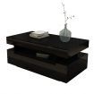 New Modern Black Coffee Table 4-Drawer Storage Shelf High Gloss Wood Living Room Furniture