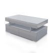 New Modern White Coffee Table 4-Drawer Storage Shelf High Gloss Wood Living Room Furniture