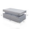 New Modern White Coffee Table 4-Drawer Storage Shelf High Gloss Wood Living Room Furniture