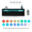 200cm Modern Wooden TV Unit Side Cabinet RGB LED High Gloss Front-Black