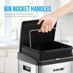 34L Rubbish Bin Pedal Dustbin Kitchen Waste Garbage Trash Can Household Stepbin Dual Two Layer Press Top