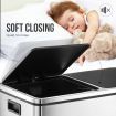 60L Rubbish Bin Dual Compartment Dustbin Pedal Recycling Trashcan Kitchen Waste Garbage Stainless Steel