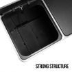 60L Rubbish Bin Dual Compartment Dustbin Pedal Recycling Trashcan Kitchen Waste Garbage Stainless Steel