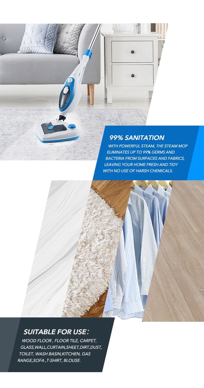 New Maxkon 13-in-1 Steam Mop Cleaner 1500W Handheld Steamer Multiple Function Floor Carpet