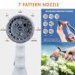 Wall Mount Garden Hose Reel High Pressure Hose Nozzle Self Coiling 7 Modes-25m